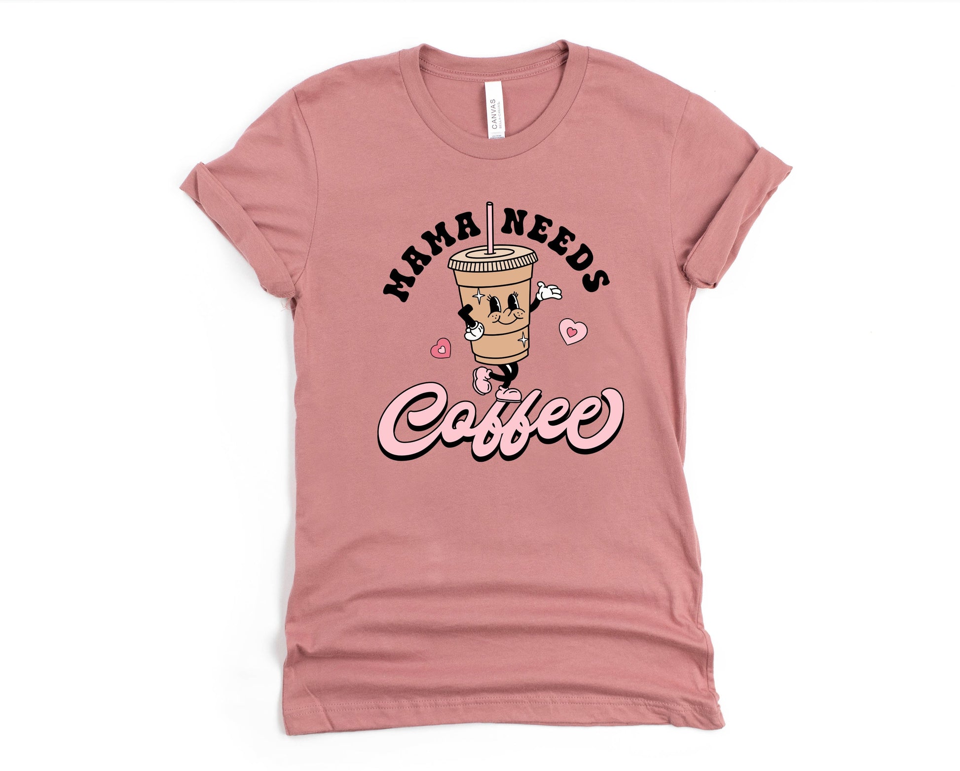 Wholesale Mama Needs Coffee Graphic Tee - Grey