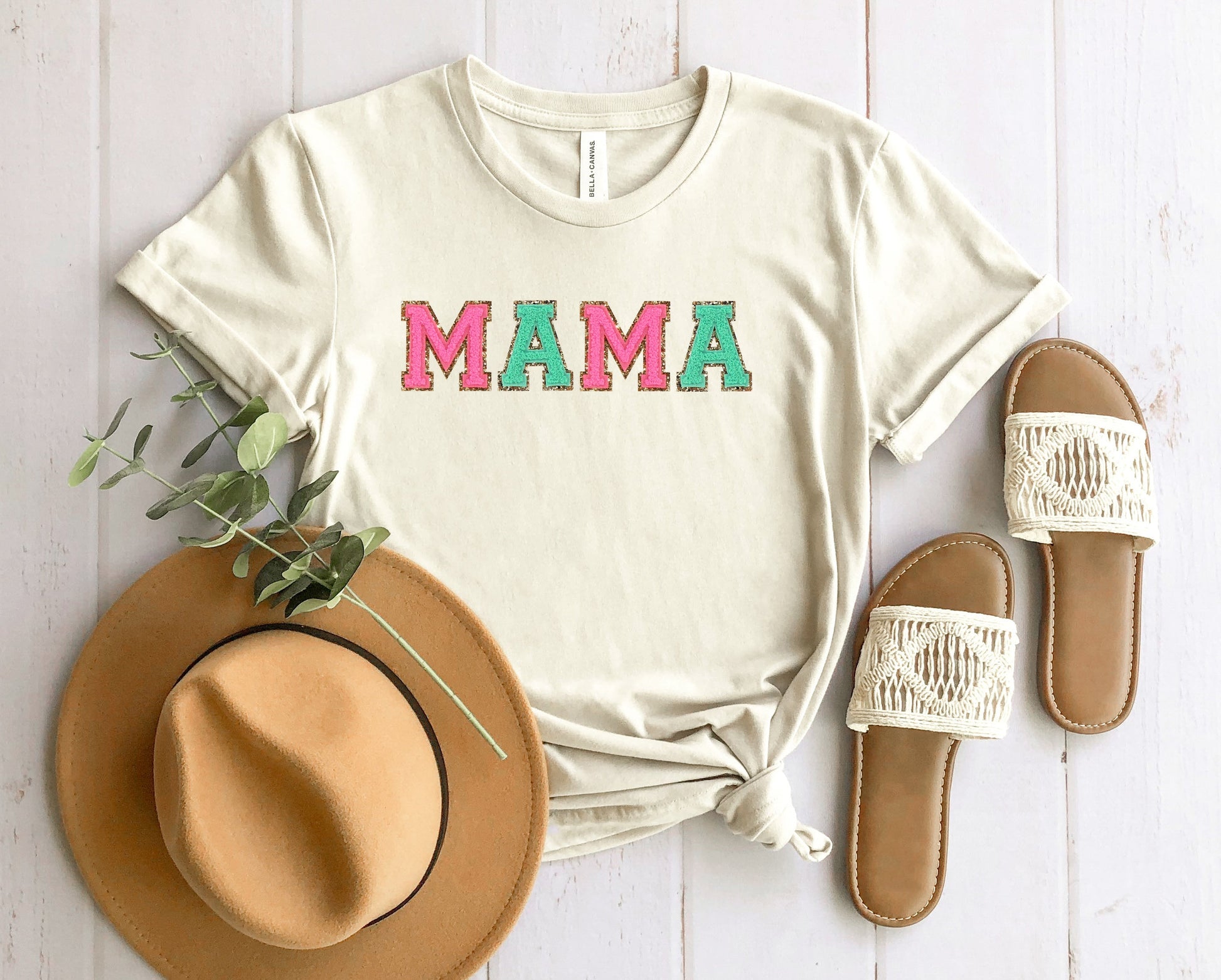Wholesale MAMA Patch Graphic Tee - Black