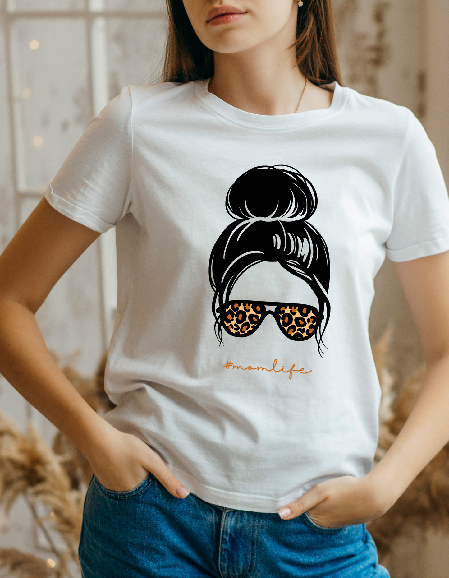 Wholesale Momlife Graphic Tee - White
