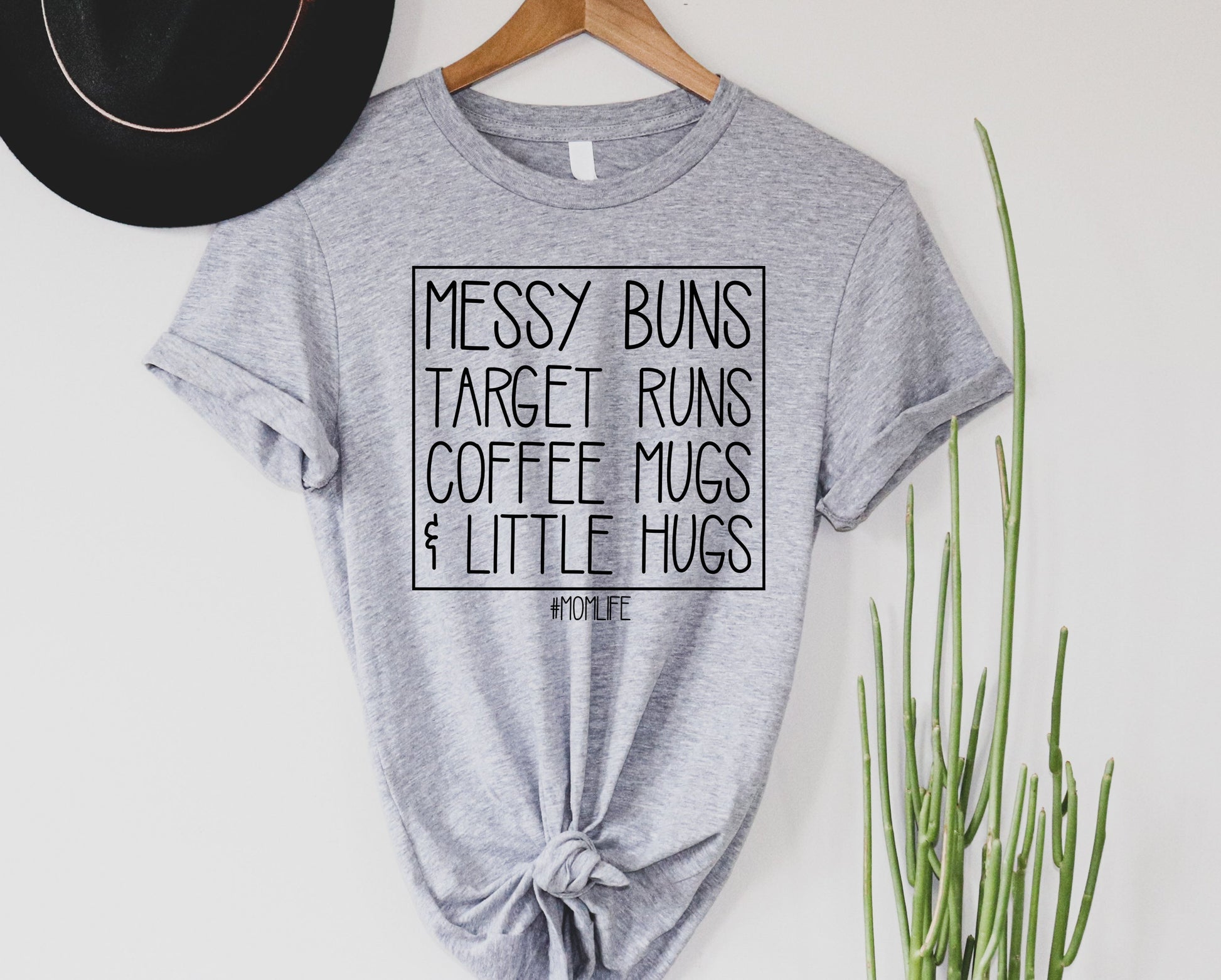Wholesale #momlife Graphic Tee - Heather Grey