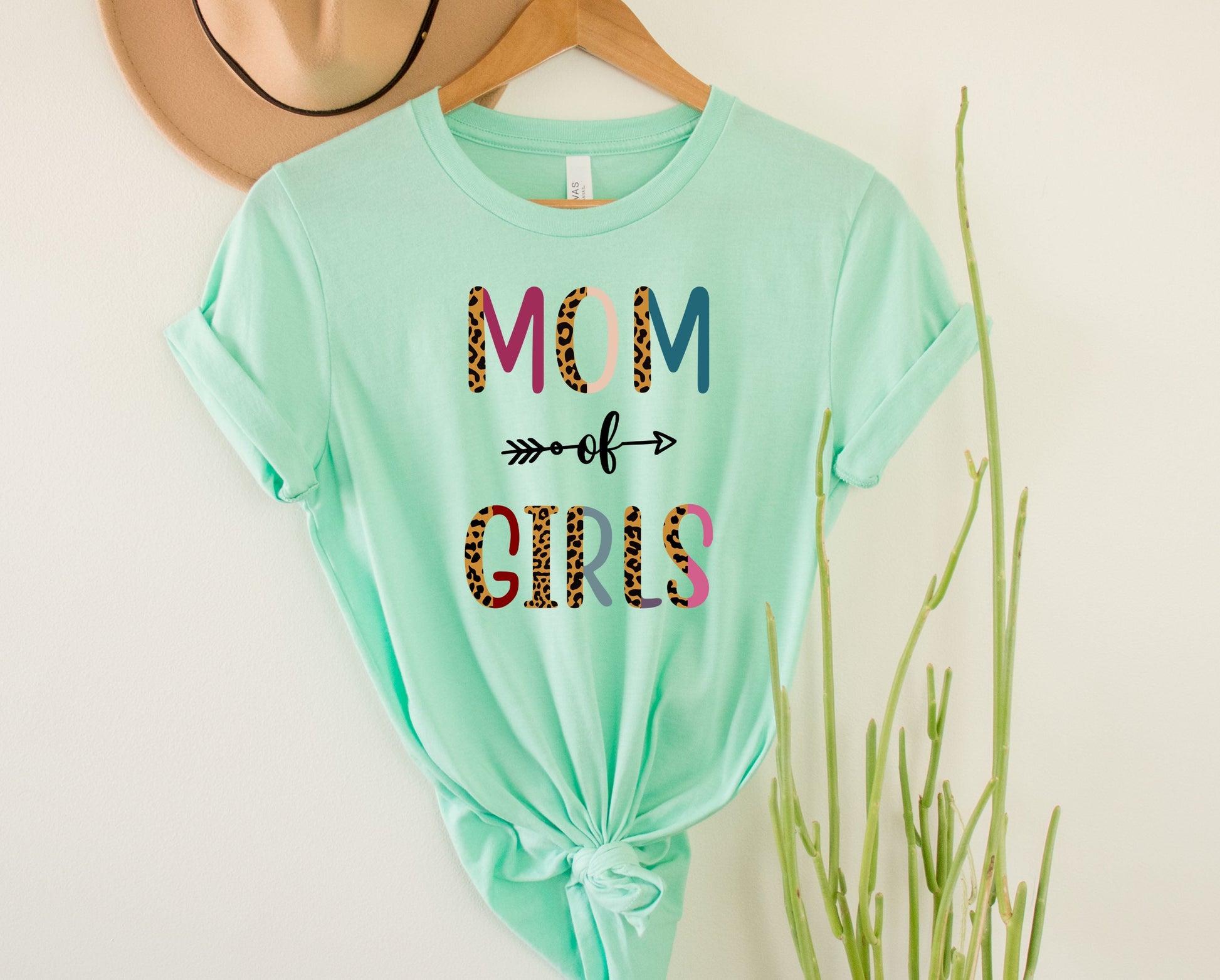 Wholesale Mom of Girls Graphic Tee - Heather Sand