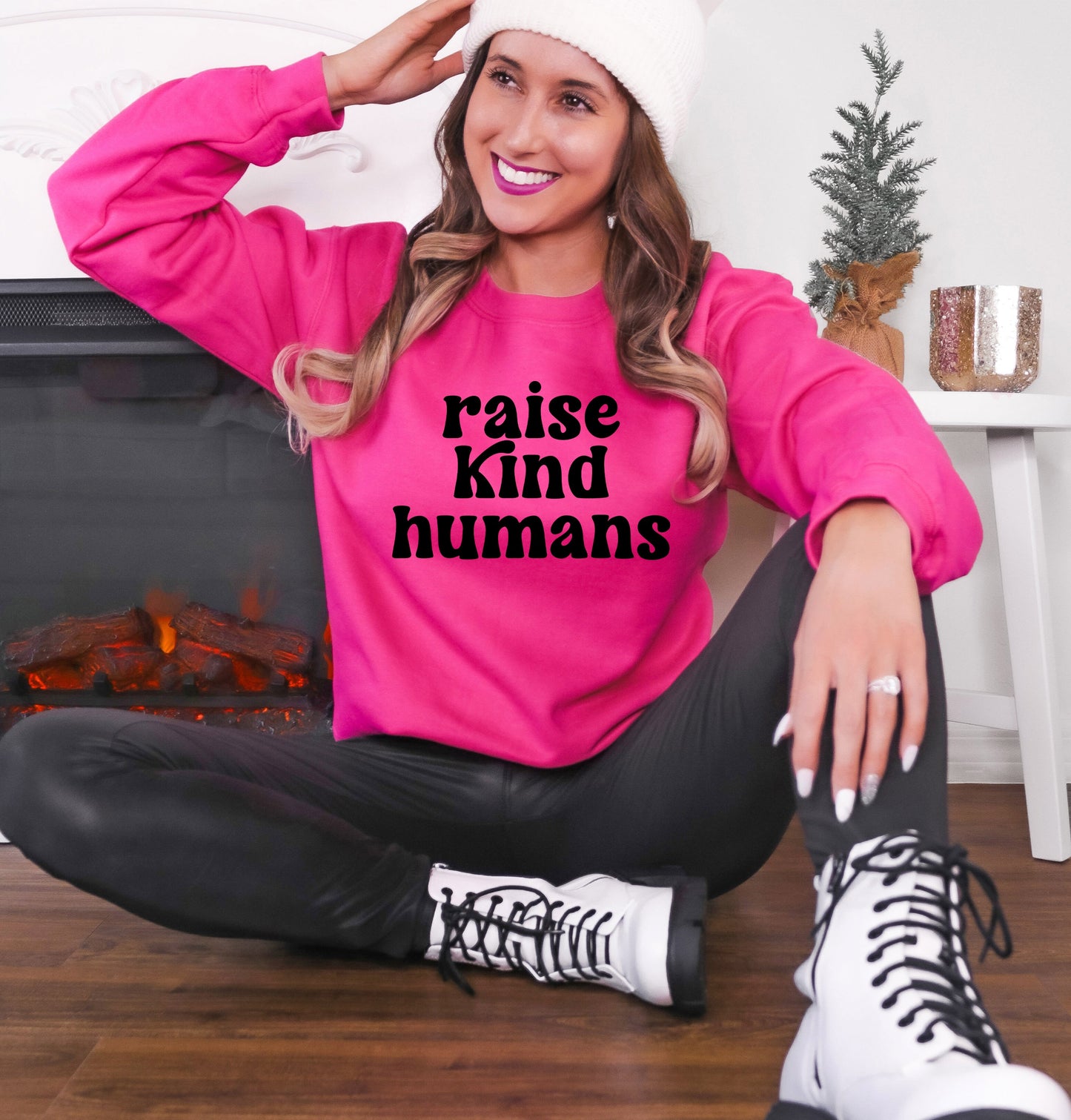 Wholesale Raise Kind Humans Graphic Tee - Black Tee