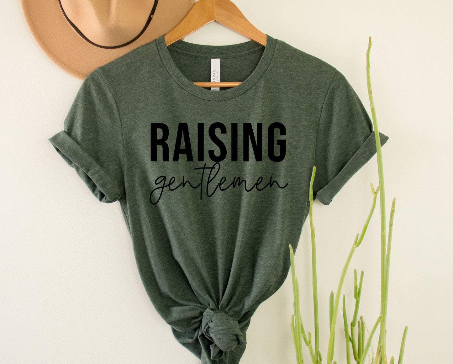 Wholesale Raising Gentlemen Graphic Tee - Heather Sand