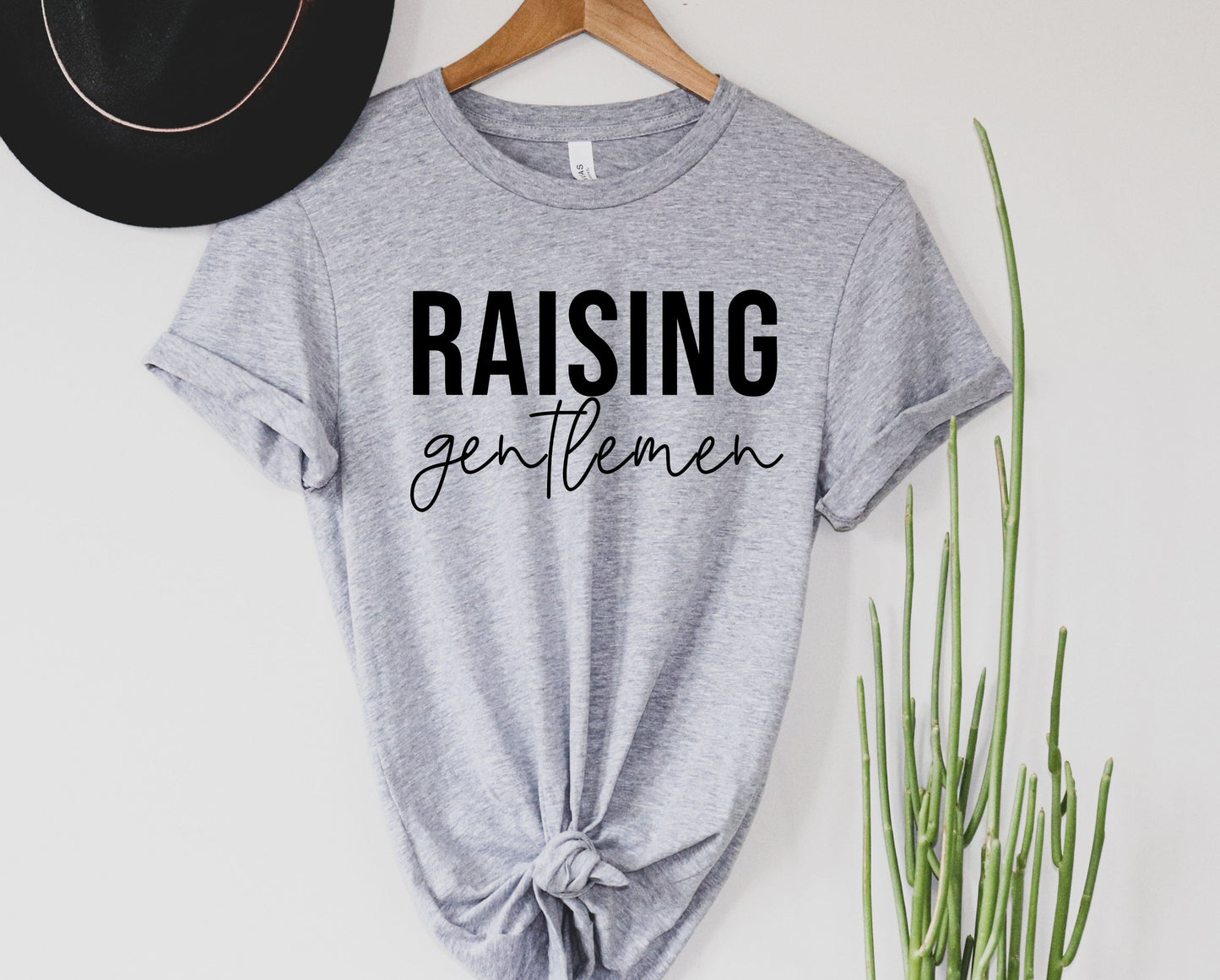 Wholesale Raising Gentlemen Graphic Tee - Black