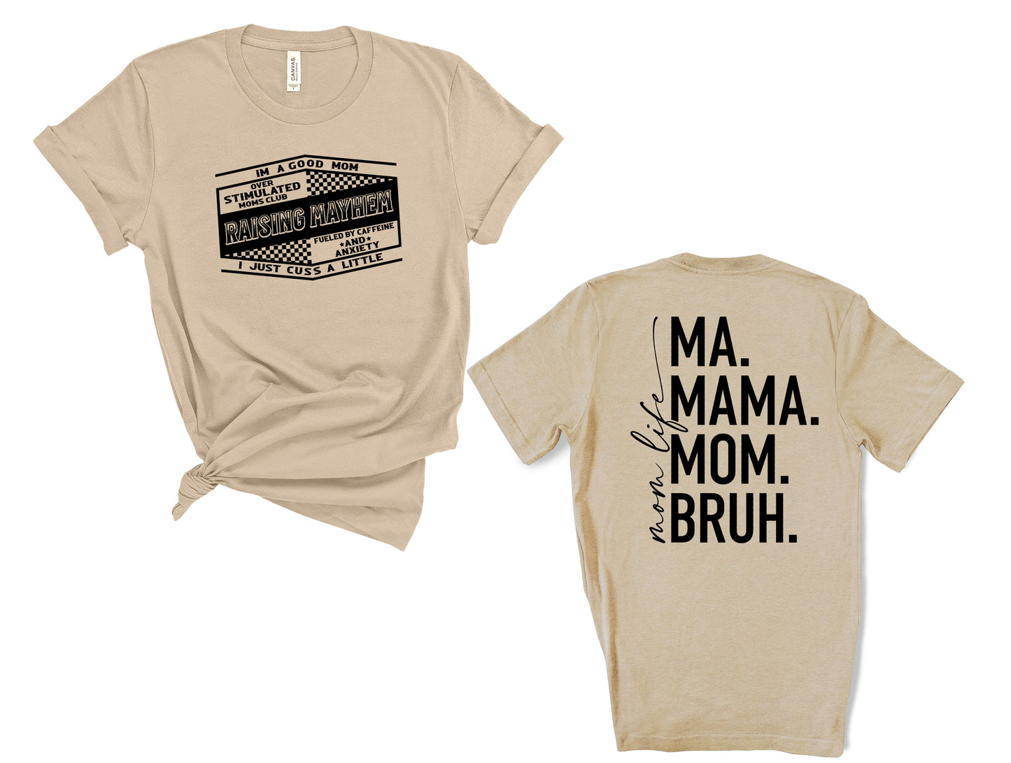 Wholesale Raising Mayhem Graphic Tee - Tan