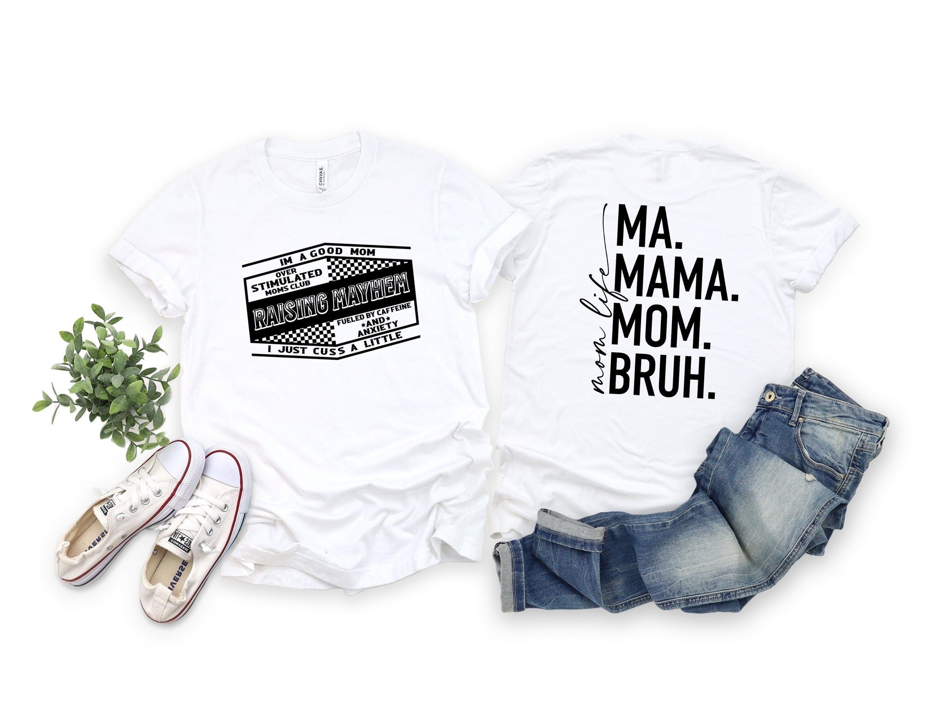 Wholesale Raising Mayhem Graphic Tee - White