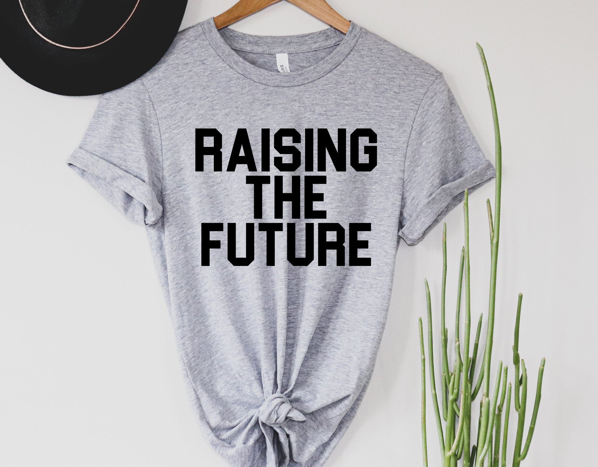 Wholesale Raising the Future Graphic Tee - Heather Sand