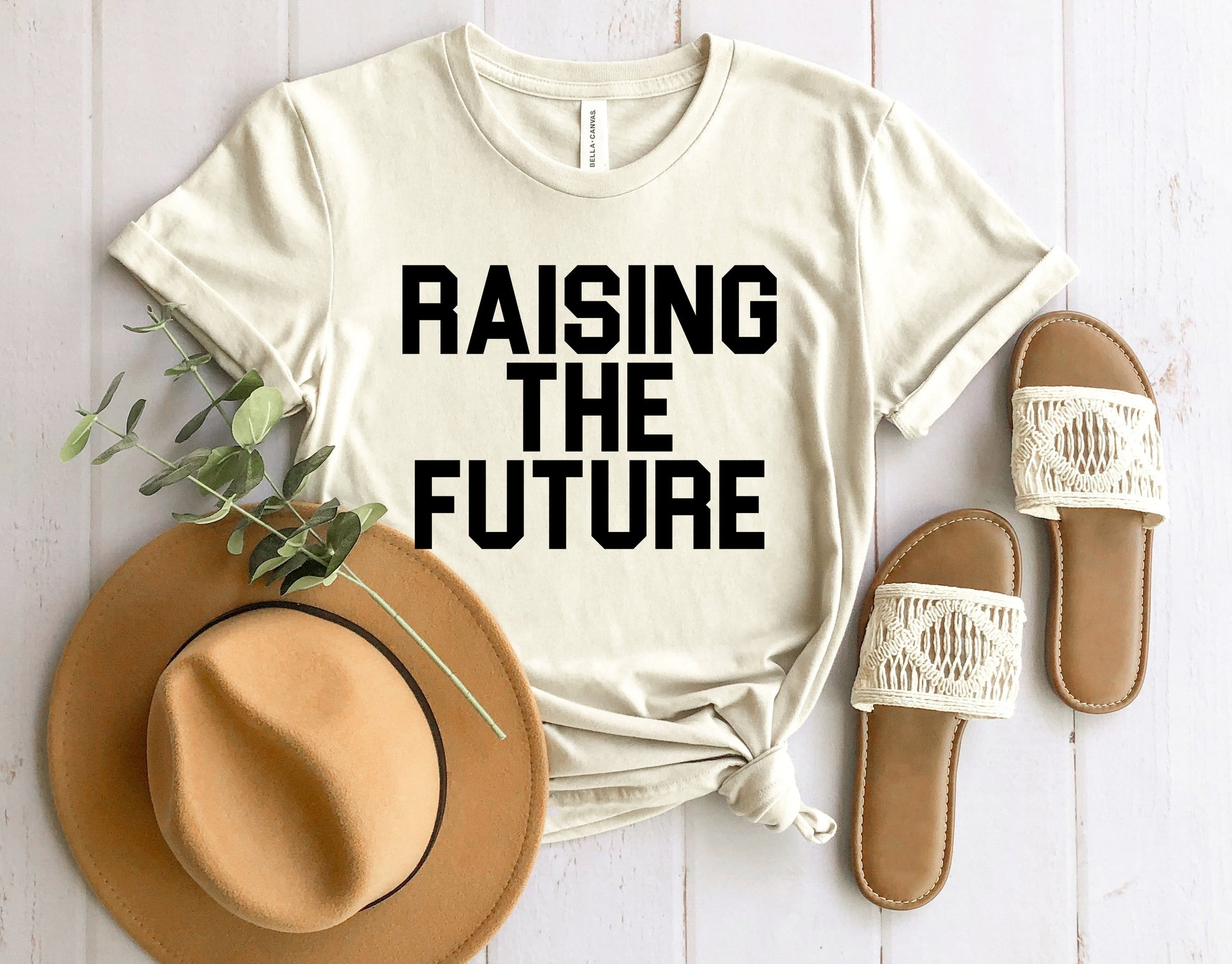 Wholesale Raising the Future Graphic Tee - Heather Grey