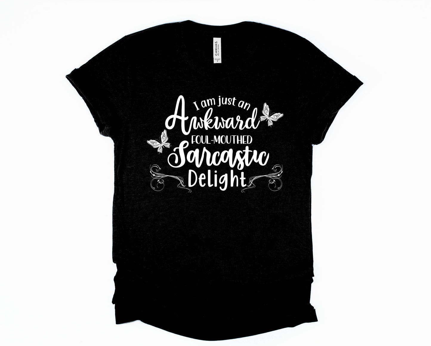 Wholesale Sarcastic Delight Graphic Tee - Black