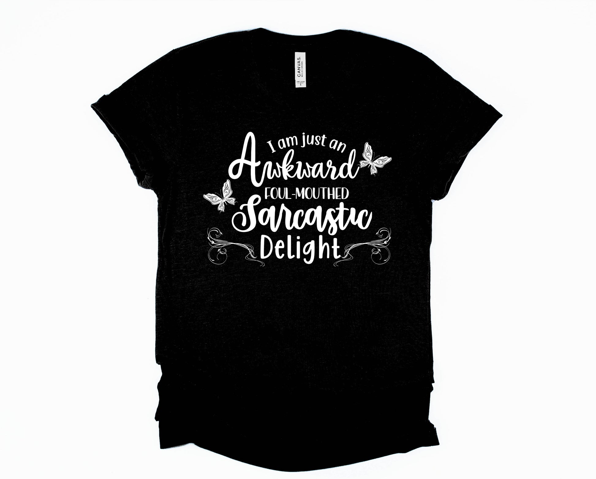 Wholesale Sarcastic Delight Graphic Tee - Black
