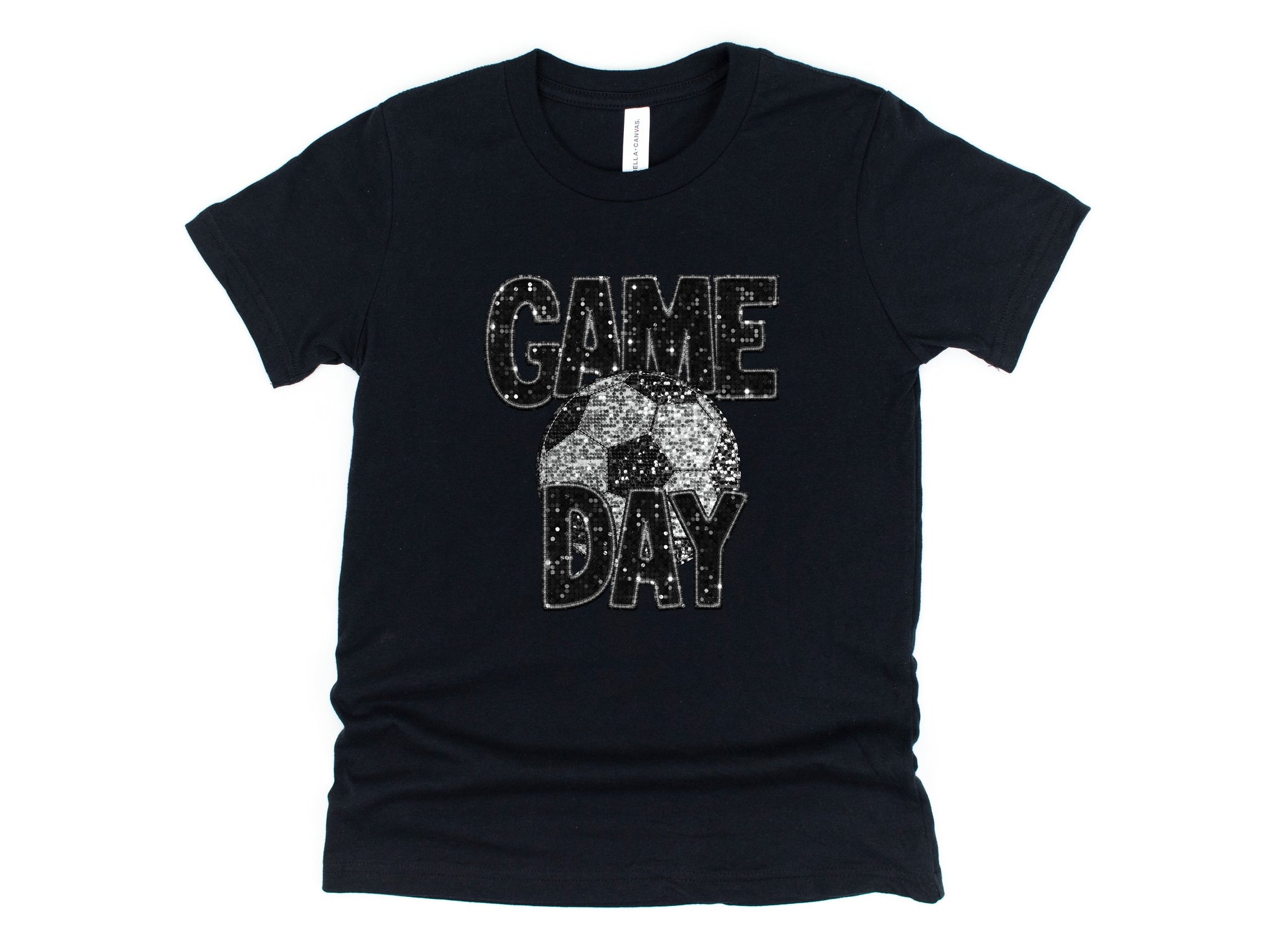 Wholesale Soccer Bling Graphic Tee - White Tee