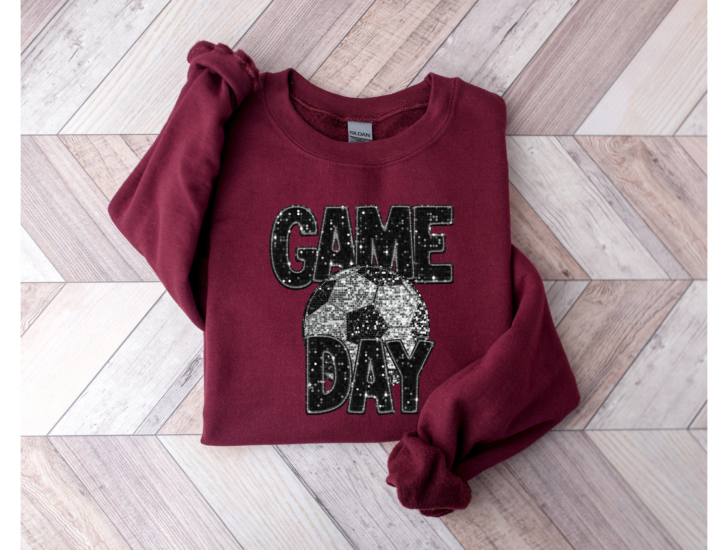 Wholesale Soccer Bling Graphic Tee - Ash Tee