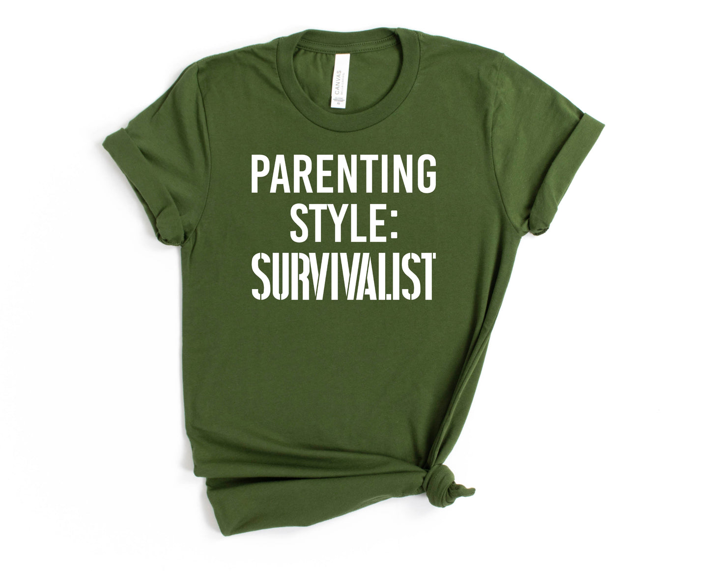 Wholesale Survivalist Graphic Tee - Olive
