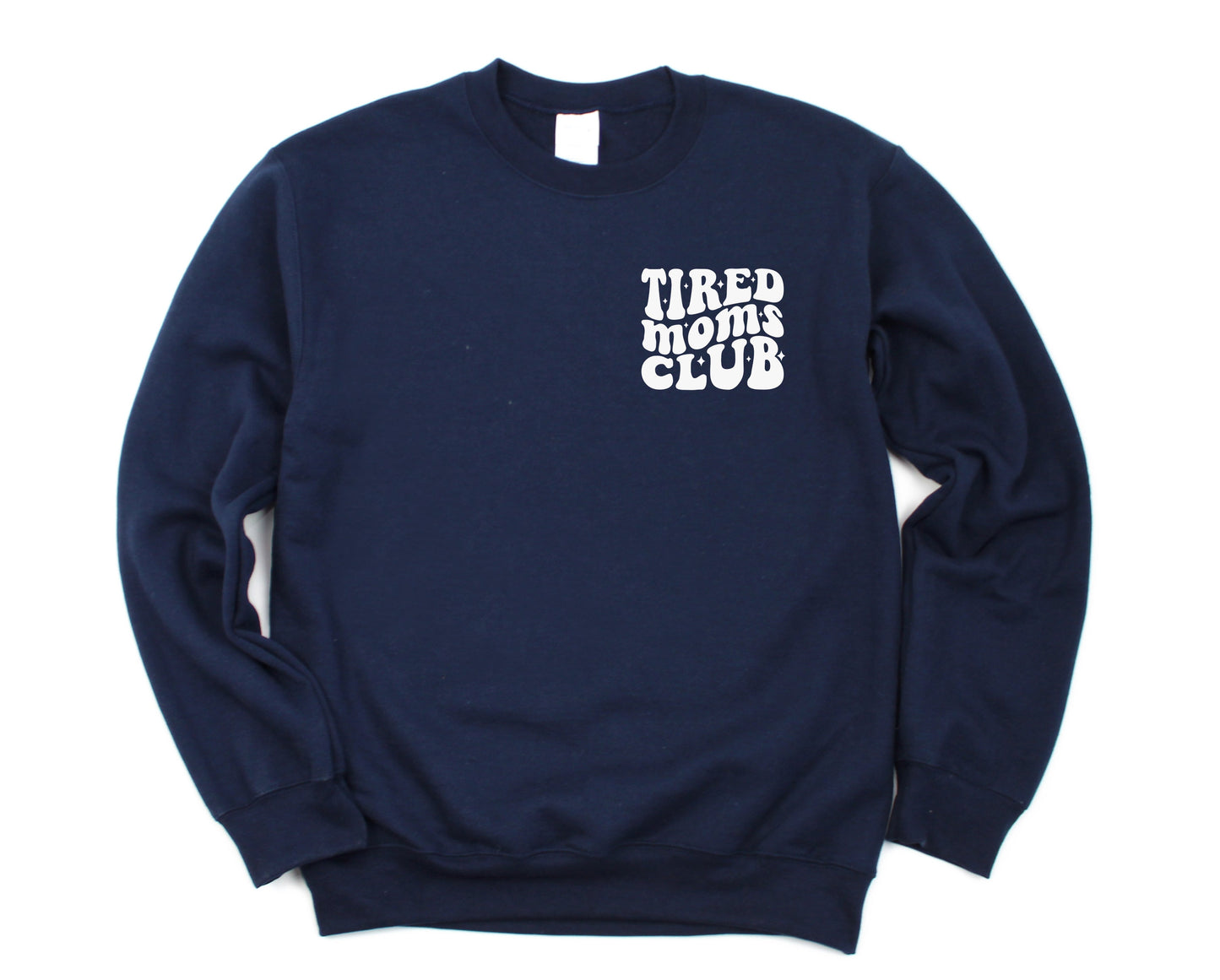 Wholesale Tired Moms Club Pocket - White Sweatshirt