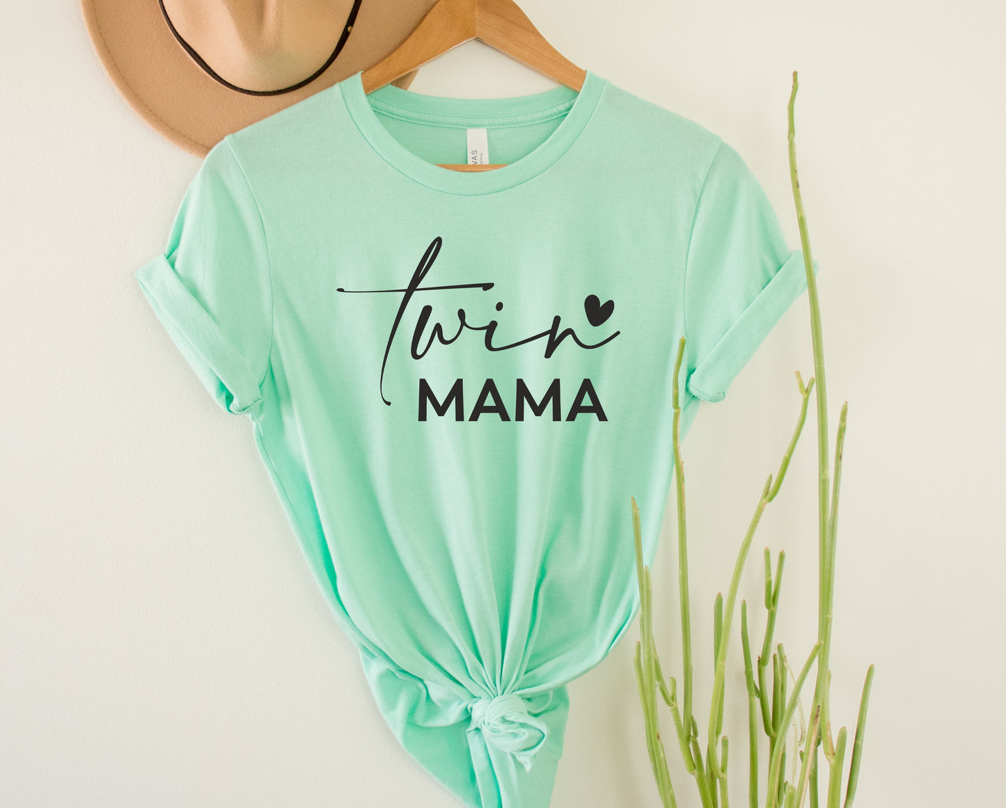 Wholesale Twin Mama Graphic Tee - Mauve