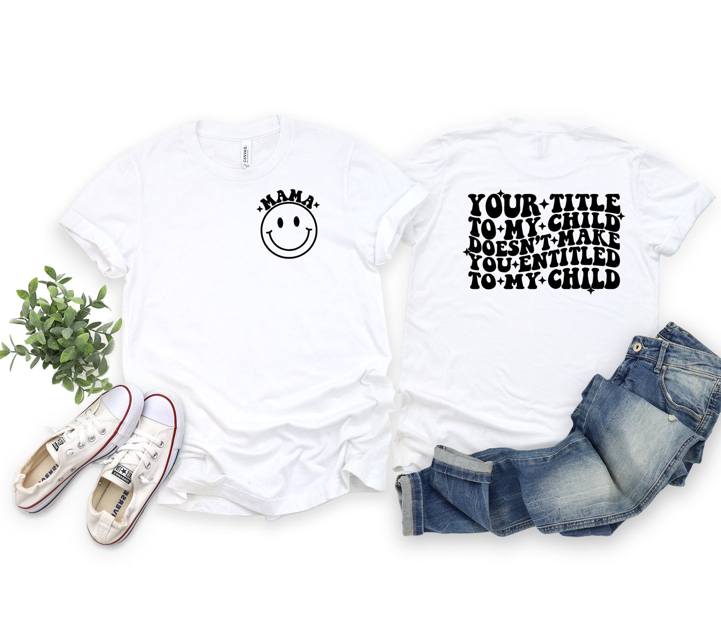 Wholesale Your Title to My Child Graphic Tee - White