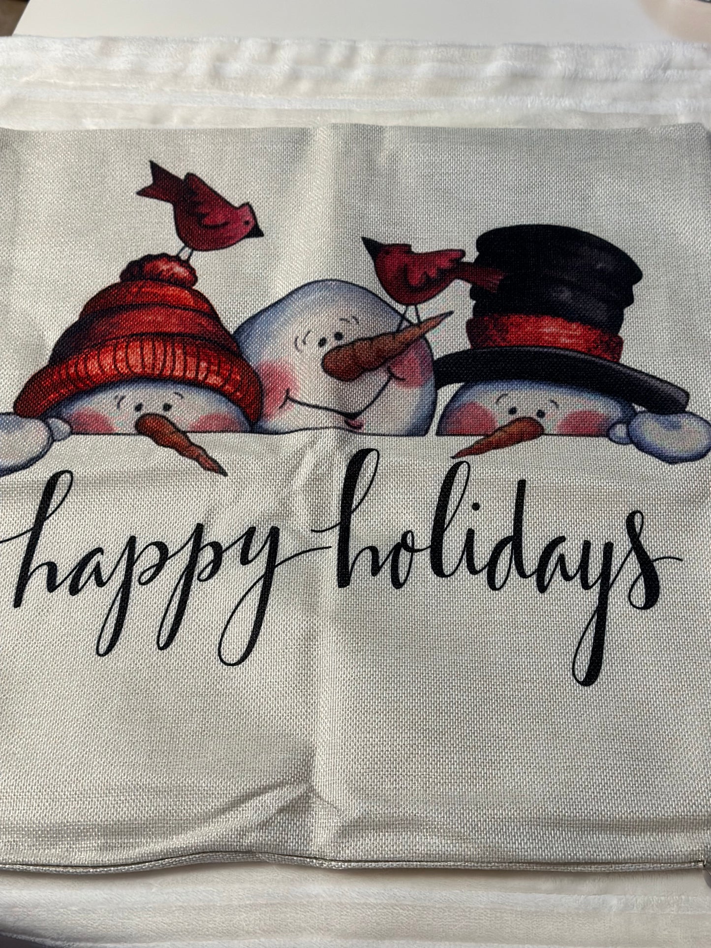 Snowmen Pillow Cover