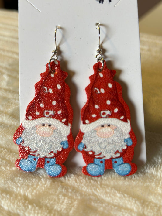 Red Gnome Earrings