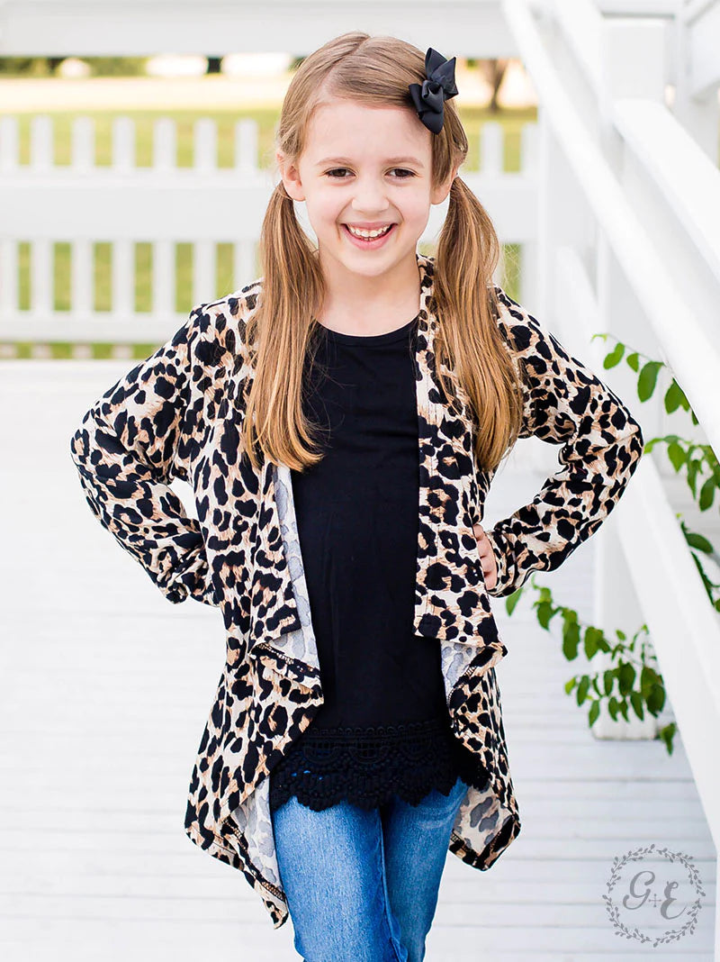 Girls’ Sophie’s Leopard Print Cardigan