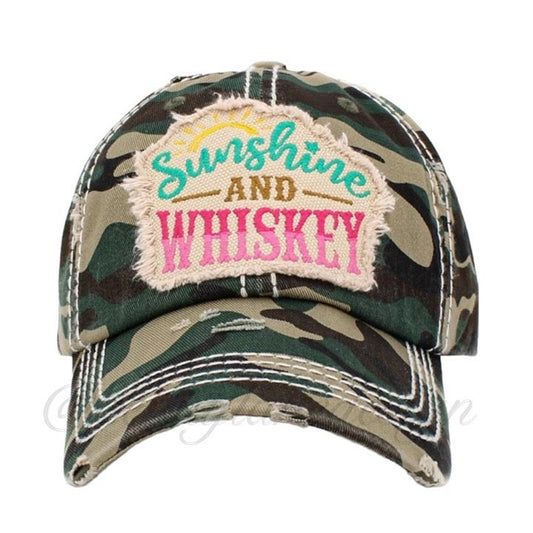 Sunshine & Whiskey Camo Hat